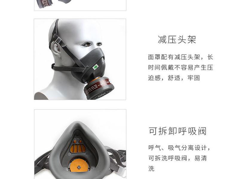 思創ST-FDB橡膠半面罩防毒面具圖片5