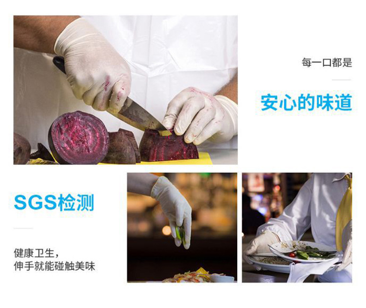 施睿康F890一次性無(wú)粉非滅菌橡膠檢查手套圖片6