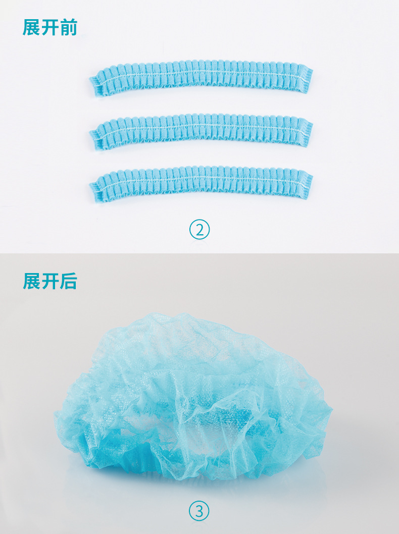 麥迪康8000-B藍(lán)色無(wú)紡布條形帽圖片4