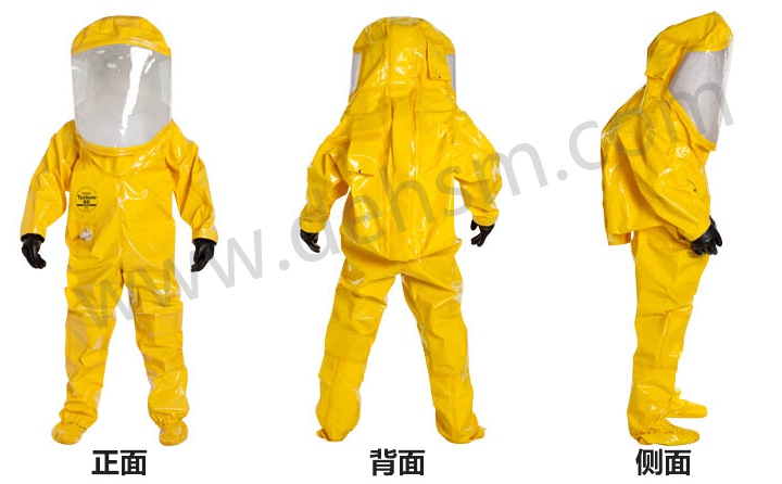 杜邦BR527T全封閉B級(jí)防化服穿戴圖片